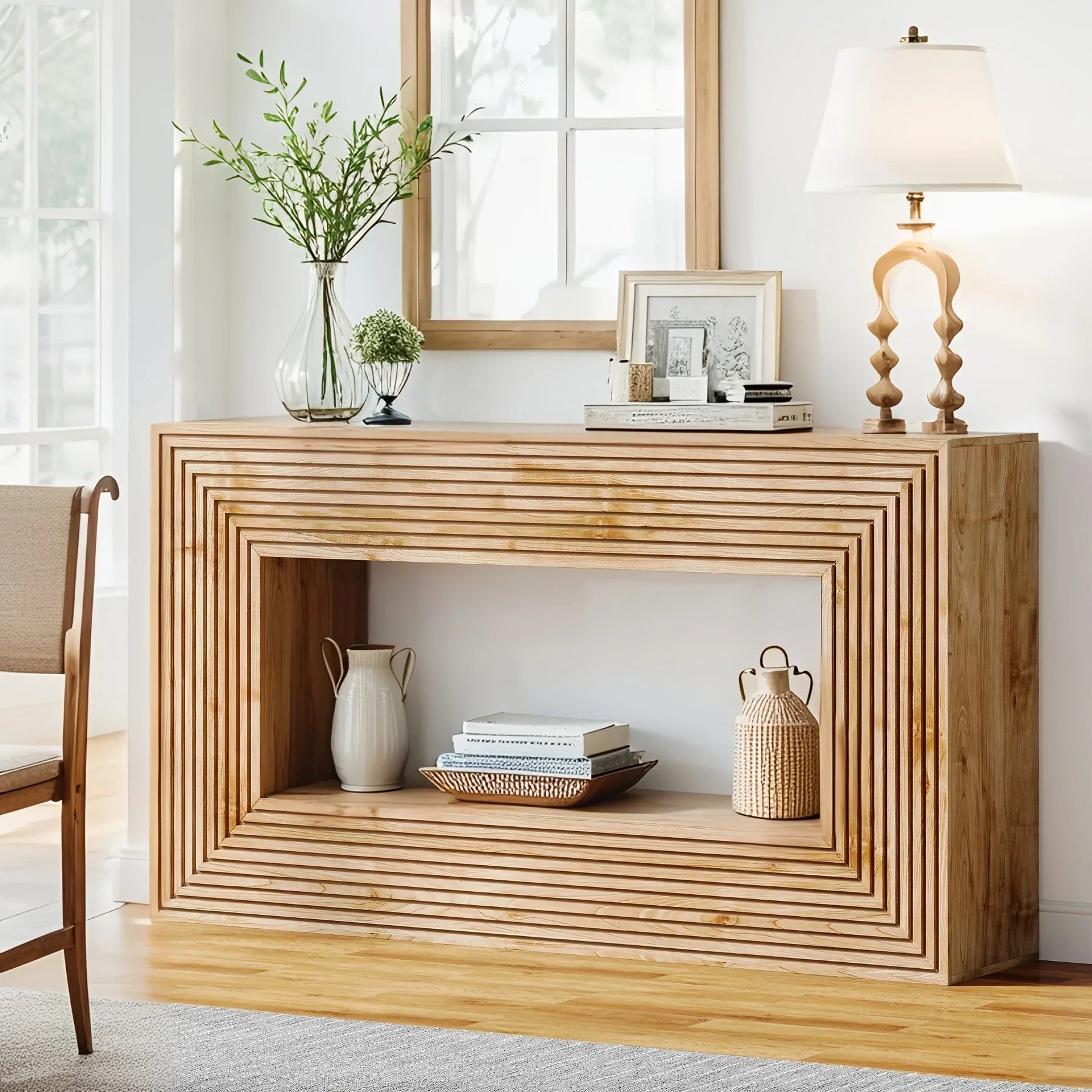 59 Inch Wooden Console Table, Console Table, Sofa Table, Foyer Table with Storage - House Of Avana