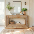 59 Inch Wooden Console Table, Console Table, Sofa Table, Foyer Table with Storage - House Of Avana