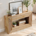 59 Inch Wooden Console Table, Console Table, Sofa Table, Foyer Table with Storage - House Of Avana