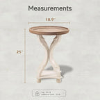 Farmhouse Cottagecore Accent End Table, Natural Tray Top Side Table Nightstand for Family, Dinning or... - House Of Avana