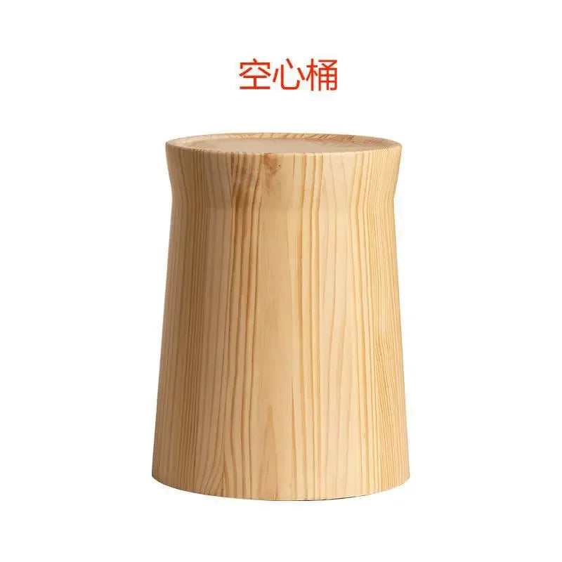 Creative Solid Wood Stool Log Pouf Sitting Stool Household Side Table Stump Hotel Decoration Coffee... - House Of Avana