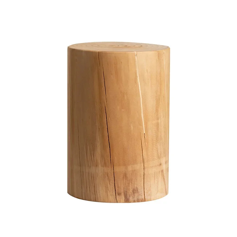 Creative Solid Wood Stool Log Pouf Sitting Stool Household Side Table Stump Hotel Decoration Coffee... - House Of Avana