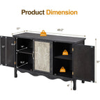 Farmhouse Sideboard Buffet Cabinet with Storage, 49" Solid Wood Credenza Buffet Table Coffee Bar Storage... - House Of Avana