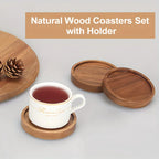 S Wood Coasters for Drinks Absorbent, Drink Coasters for Coffee Table, Absorbent Coaster Set for Table... - House Of Avana
