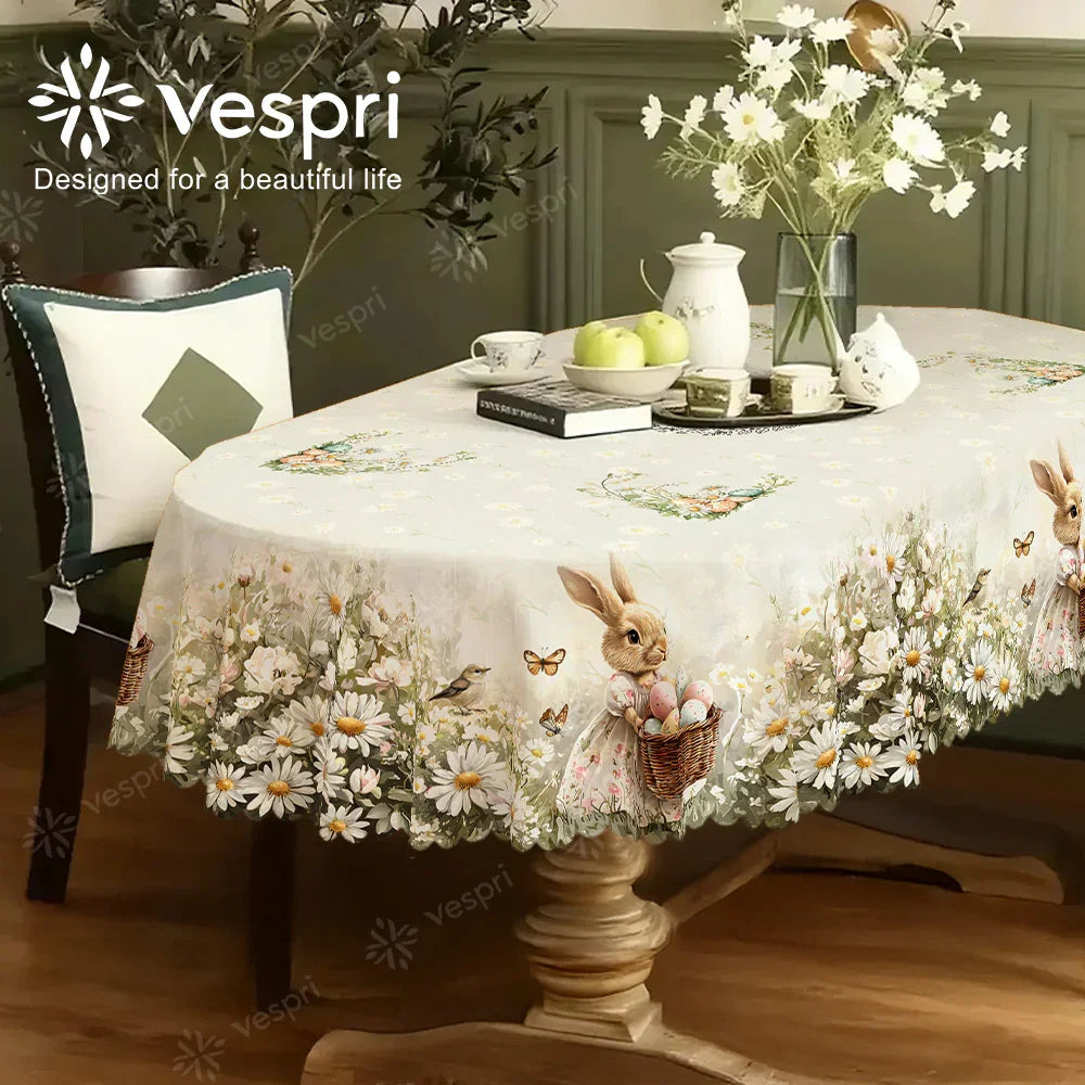 Tablecloth - Decorative White Round