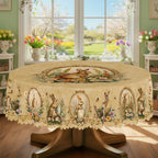 Tablecloth - Vintage Floral Polyester Round
