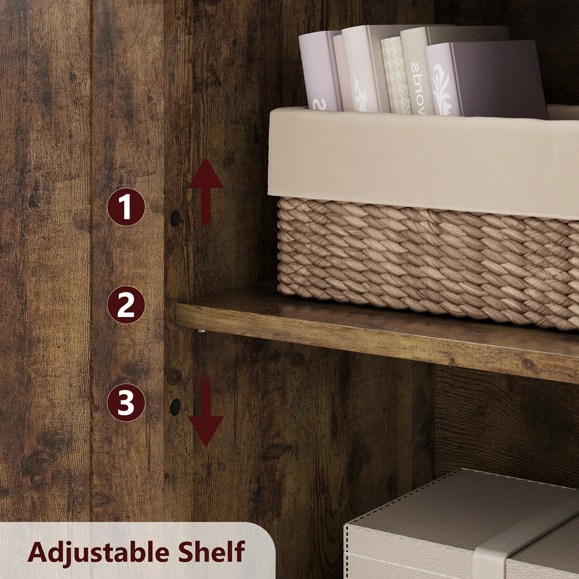 137.16cm Tall Bathroom Cabinet, Farmhouse Storage Cabinet With Glass Doors And Adjustable Shelves, Freestanding Kitchen Pantry Cabinets, Cupboard For Living Room, Dining Room House Of Avana