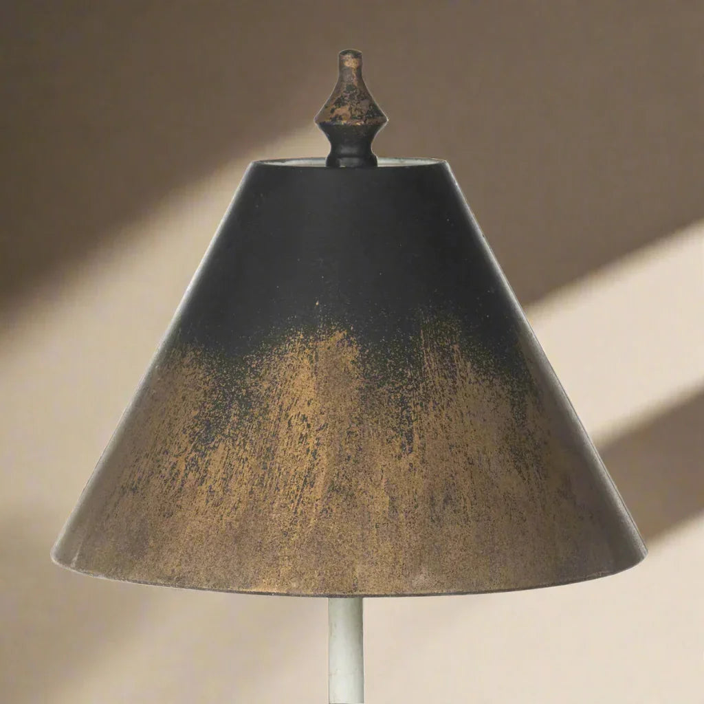 Tall Vintage Table Lamp with Black and Gold Shade Vintage Shopper