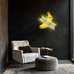 Tape Banana Table Neon Sign, Uv Print Neon, Banana Uv Print Neon Sign, Neon Light Peony Atelier