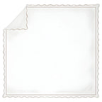 400TC Cotton Scallop Embroidery & Border Sateen Solid Duvet Cover Set PushpLinen