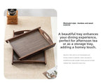 Tea Tray - Wooden Walnut Rectangular