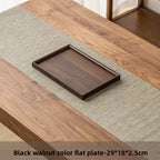 Tea Tray - Wooden Walnut Rectangular