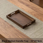 Tea Tray - Wooden Walnut Rectangular