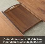 Tea Tray - Wooden Walnut Rectangular