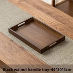 Tea Tray - Wooden Walnut Rectangular