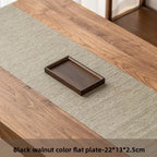 Tea Tray - Wooden Walnut Rectangular