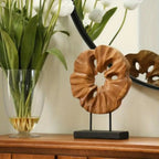 Natural teak root sculpture, handcrafted wooden art piece - House of Avana