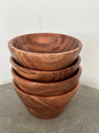 Teak Wood Small Serving Bowls - Set of 2 or 4 Busa Designs