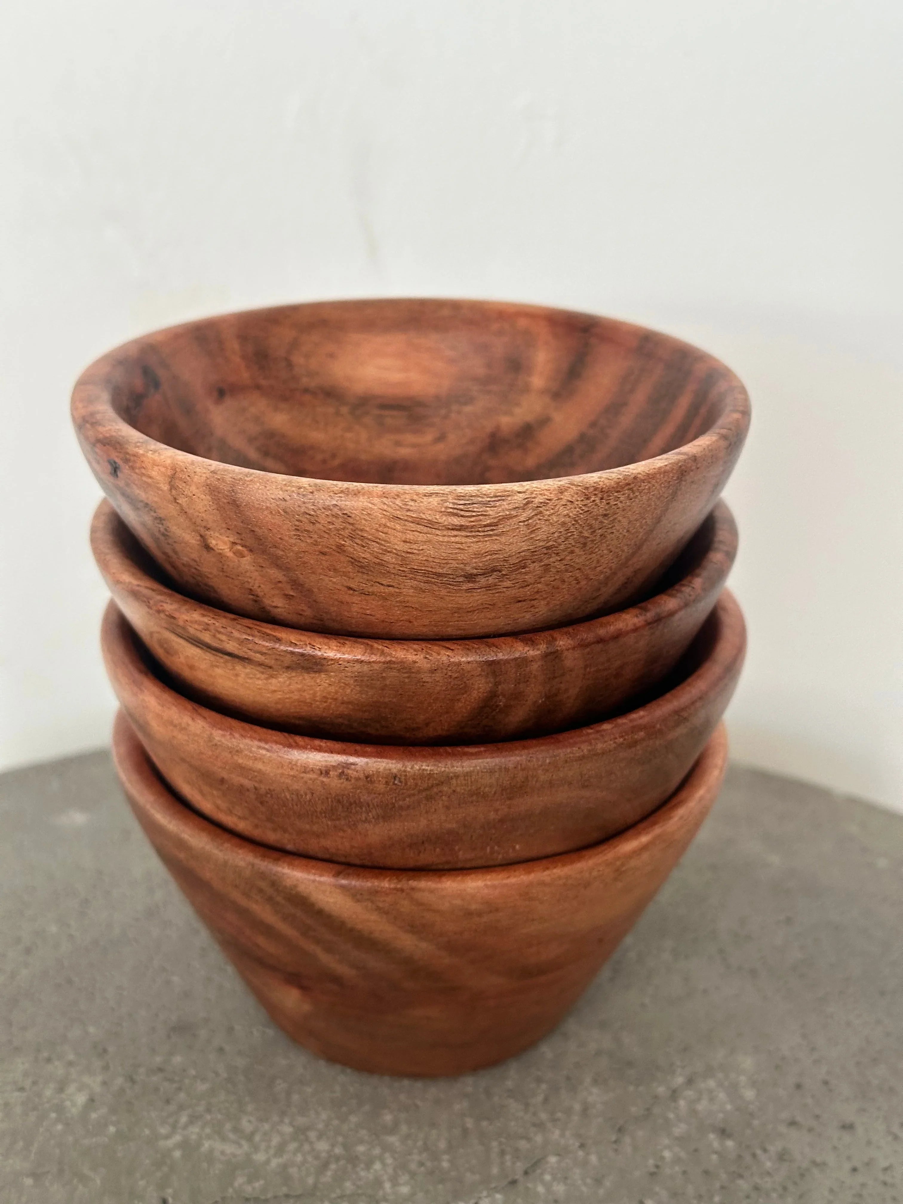 Teak Wood Small Serving Bowls - Set of 2 or 4 Busa Designs