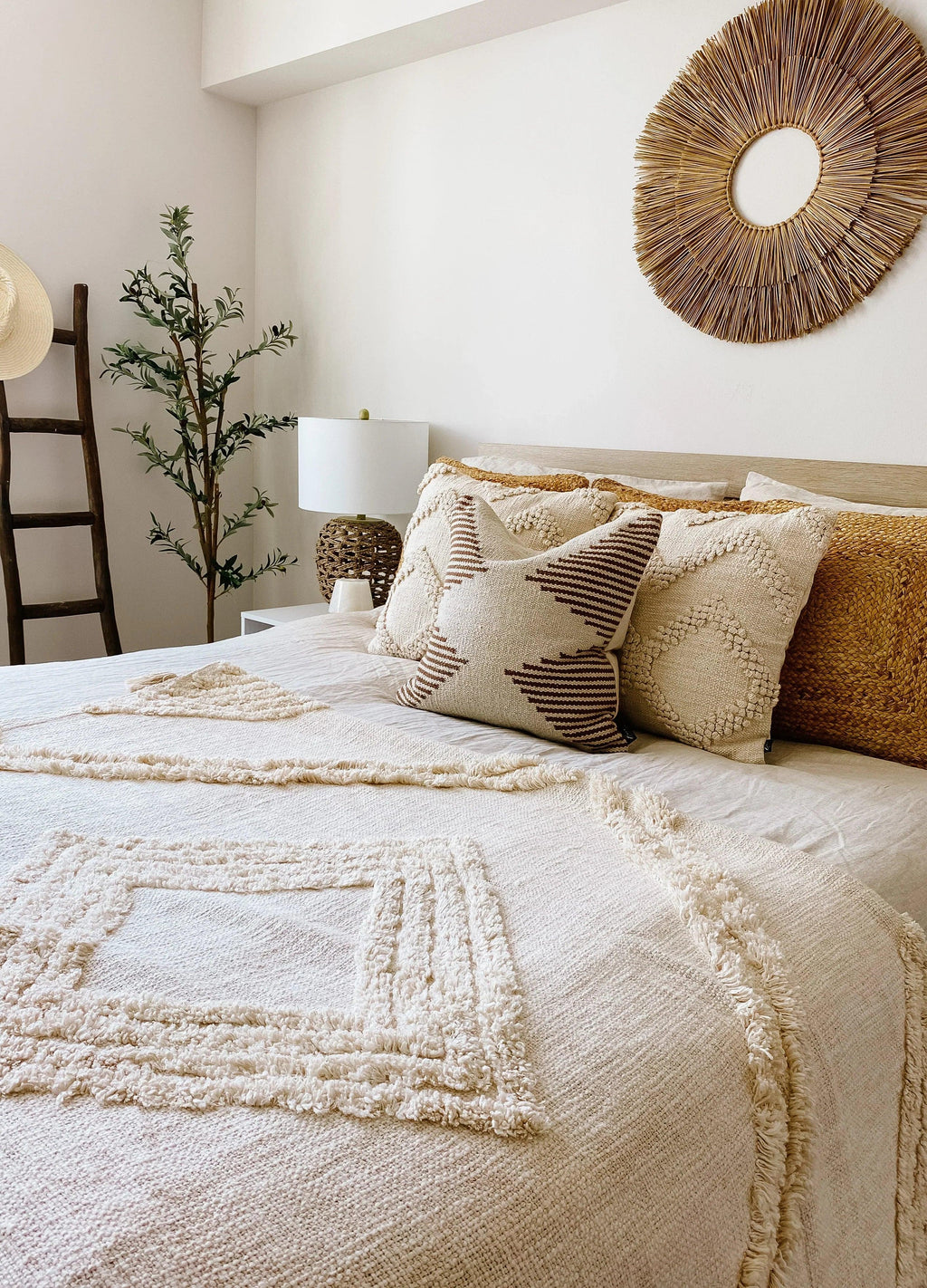 Tehran Pillow Cover – Neutral Kilim Inspired Boho Throw Pillow