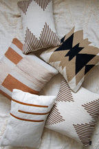 Tehran Pillow Cover – Neutral Kilim Inspired Boho Throw Pillow