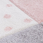 Kids Rug Cosmo Checkered with Rainbows & Hearts - Pink White RugYourHome