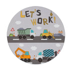 Kids Play-Mat Bob Construction Road with Trucks & Cranes RugYourHome