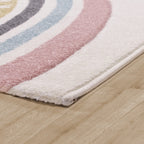 Kids Rug Cosmo with Rainbow & Hearts in Cream RugYourHome