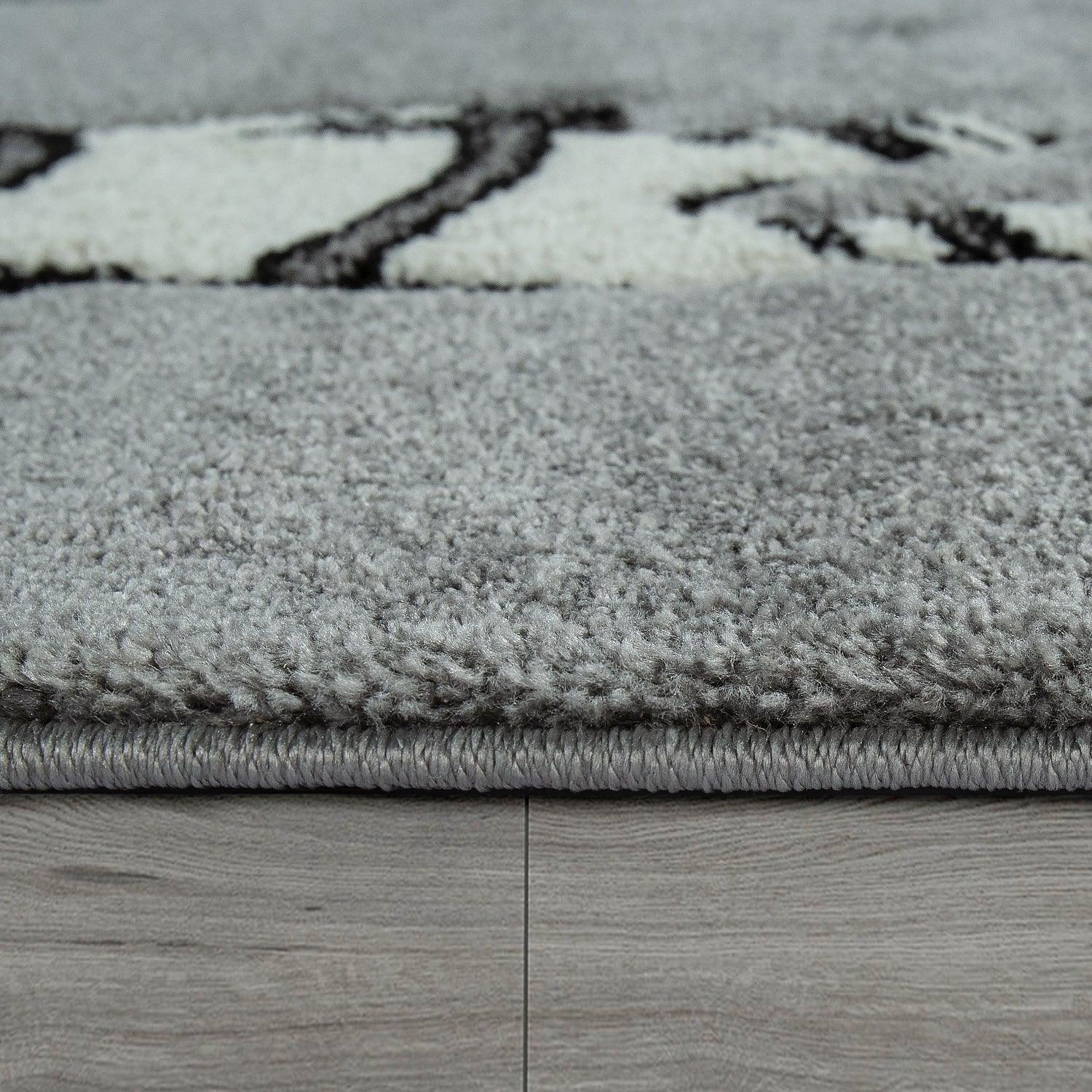 Space Rug for Kids with Astronauts & Rockets in Grey RugYourHome