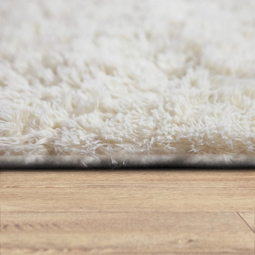 Solid Shag Rug Silky Soft & Fluffy In Ivory RugYourHome