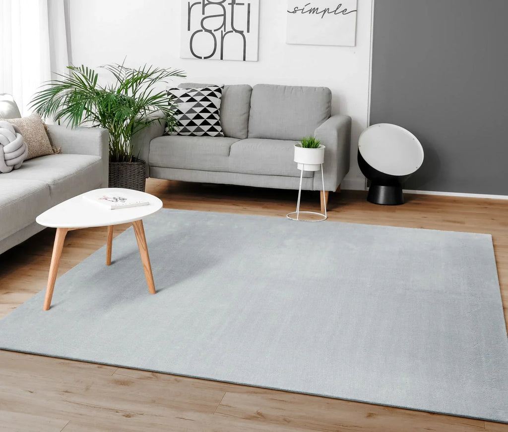 Soft Area Rug with Anti-Slip Backing Washable - Grey RugYourHome