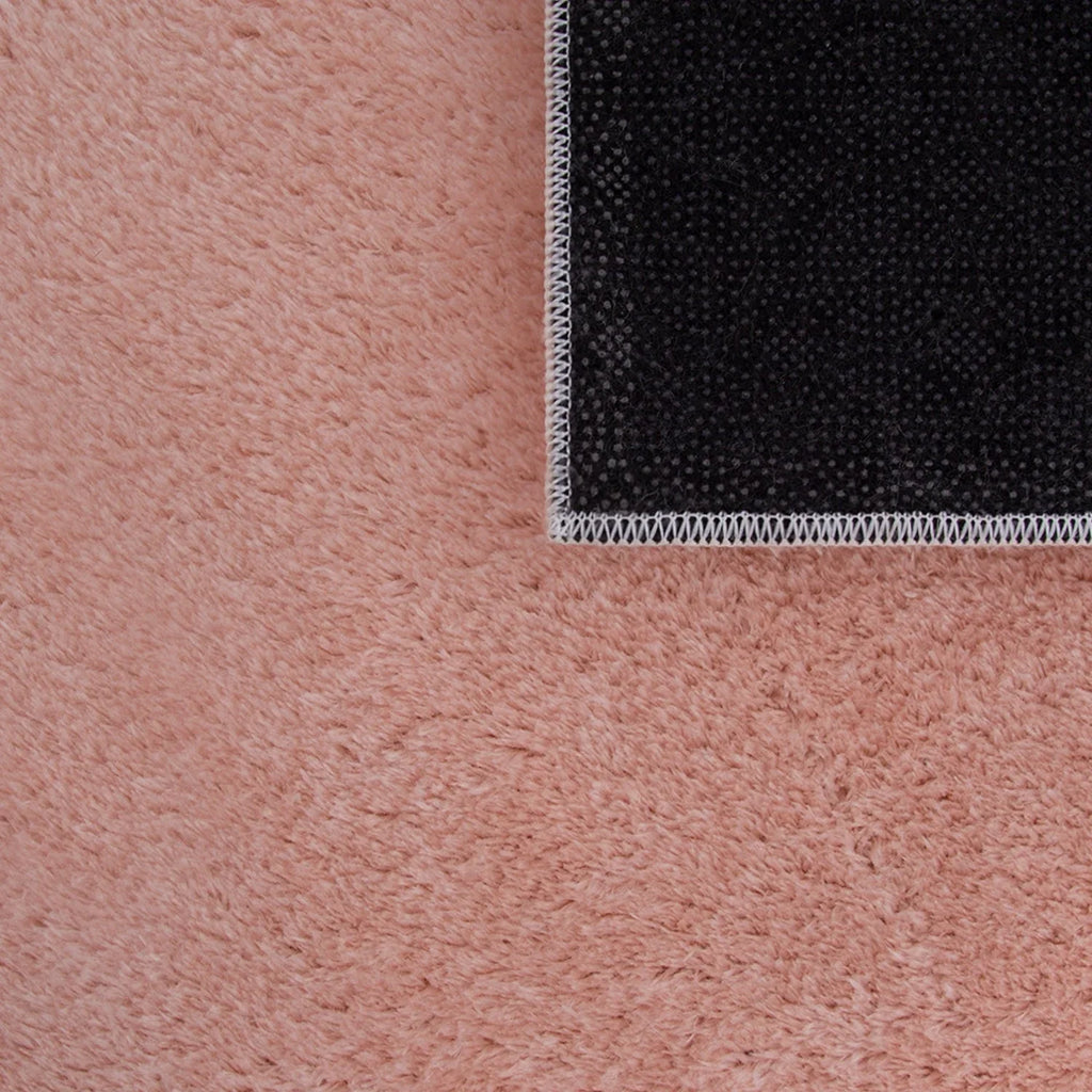 Soft Area Rug with Anti-Slip Backing Washable - Pink RugYourHome