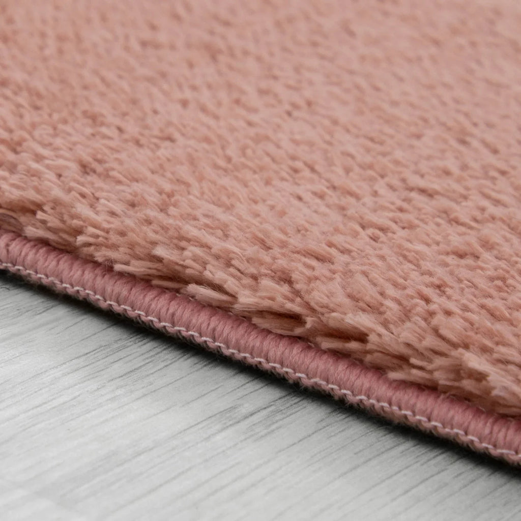 Soft Area Rug with Anti-Slip Backing Washable - Pink RugYourHome