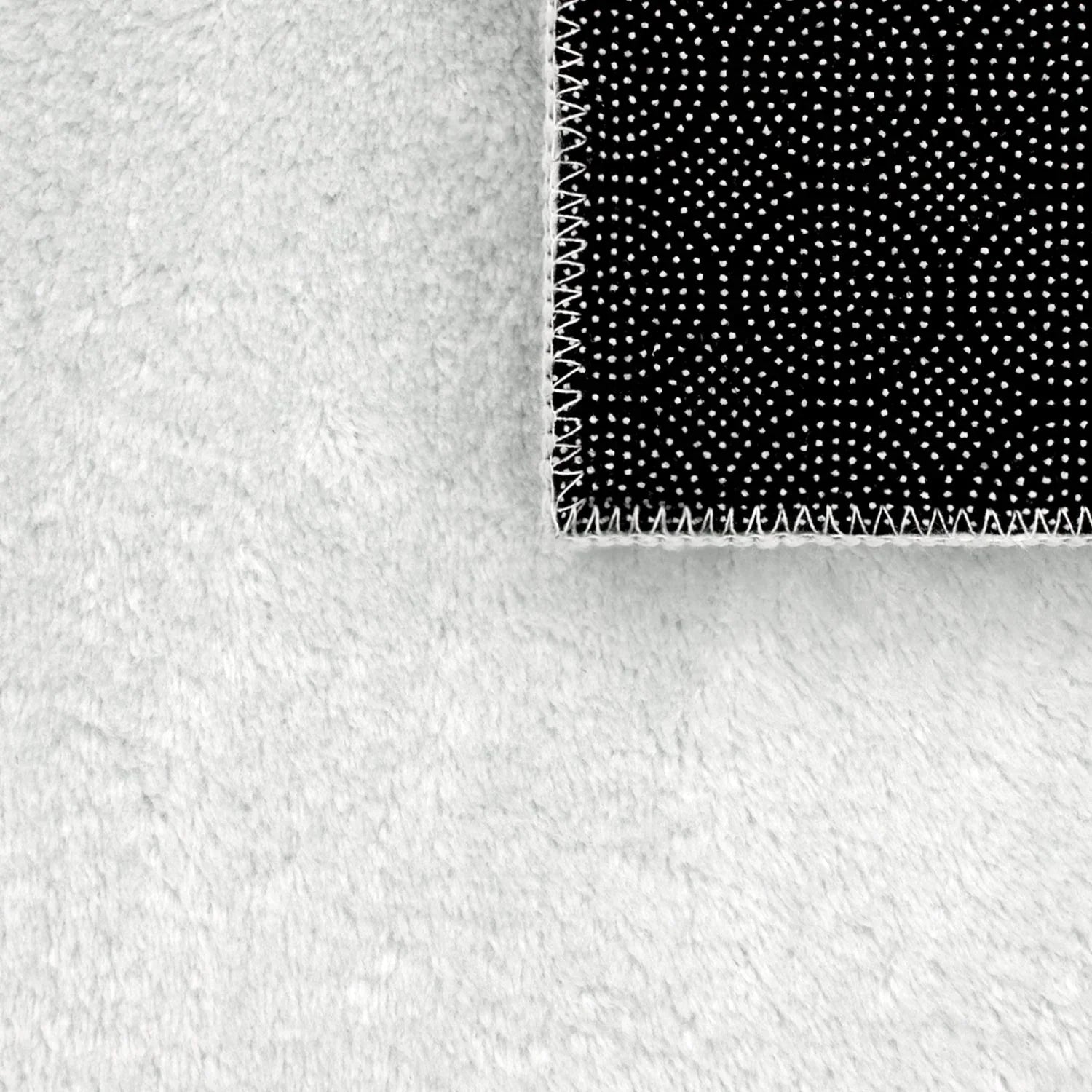 Soft Area Rug with Anti-Slip Backing Washable - Silver RugYourHome
