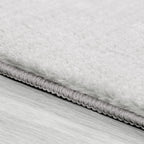 Soft Area Rug with Anti-Slip Backing Washable - Silver RugYourHome