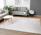Soft Area Rug with Anti-Slip Backing Washable - Silver RugYourHome
