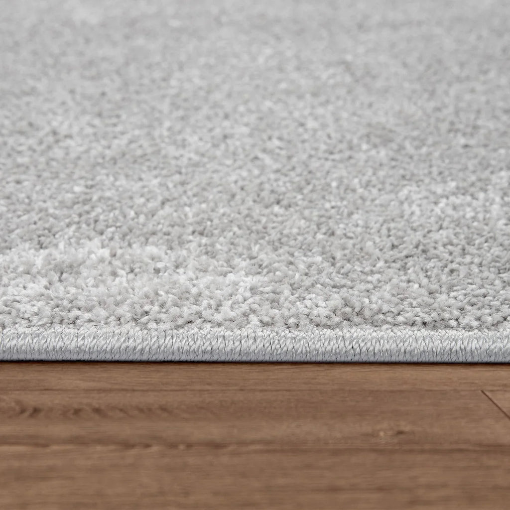 Solid Flatweave Rug Porto for Living Room - Silver RugYourHome