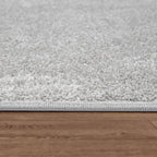 Solid Flatweave Rug Porto for Living Room - Silver RugYourHome