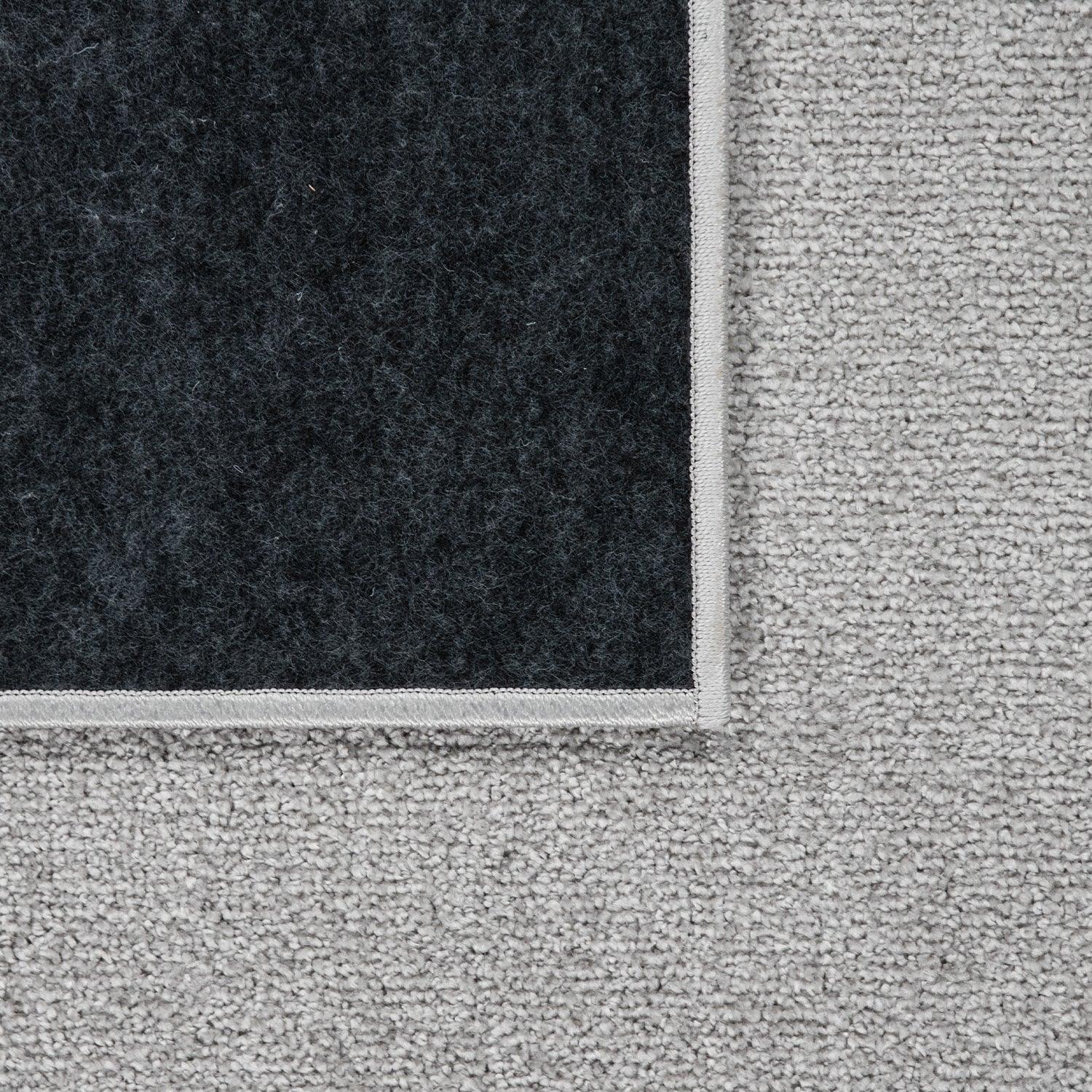 Solid Flatweave Rug Porto for Living Room - Silver RugYourHome