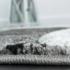 Area Rug Brilliance Grey White Geometric Pattern RugYourHome