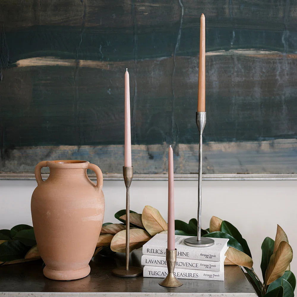 Terracotta vase with handles, earthy tone, ceramic décor - House of Avana