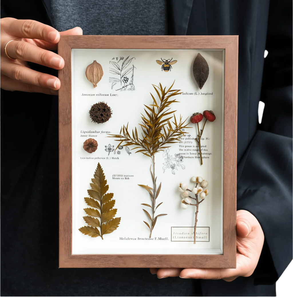 "The Botanist's Journal" Pressed Flower Art Frame