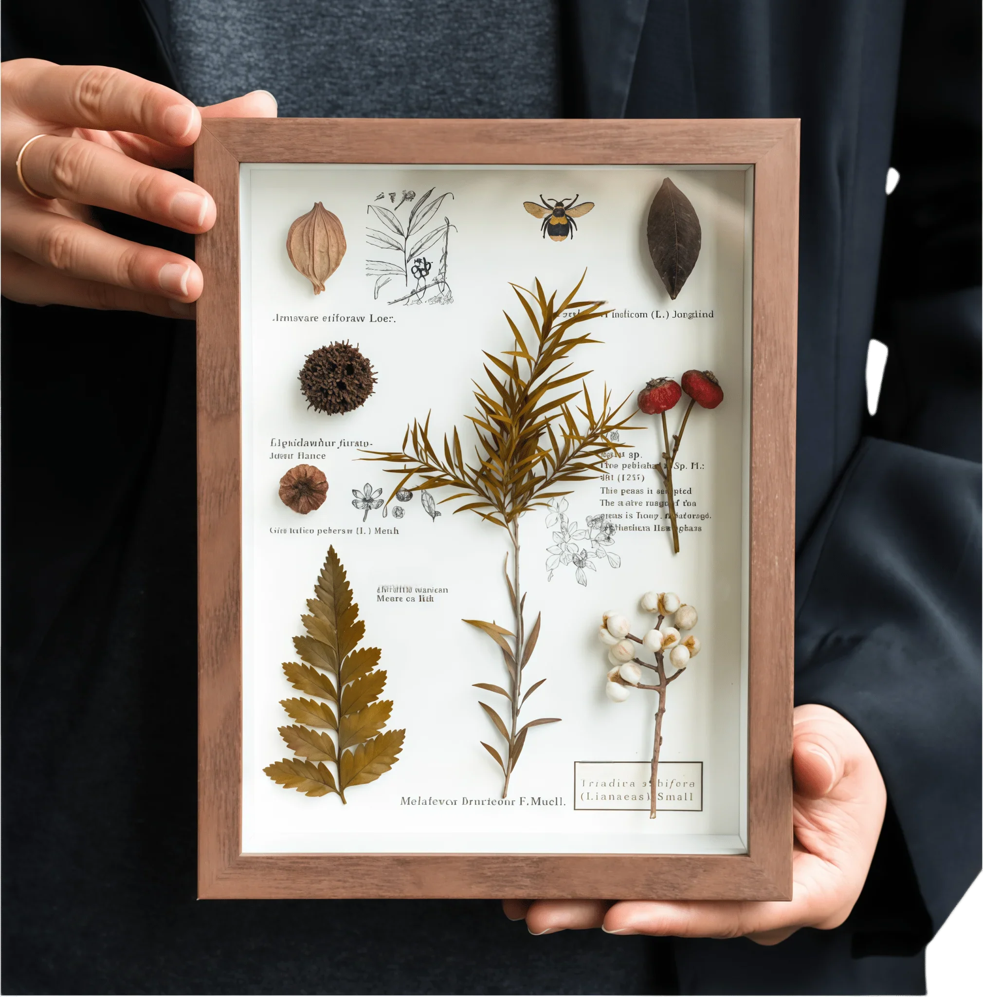 "The Botanist's Journal" Pressed Flower Art Frame