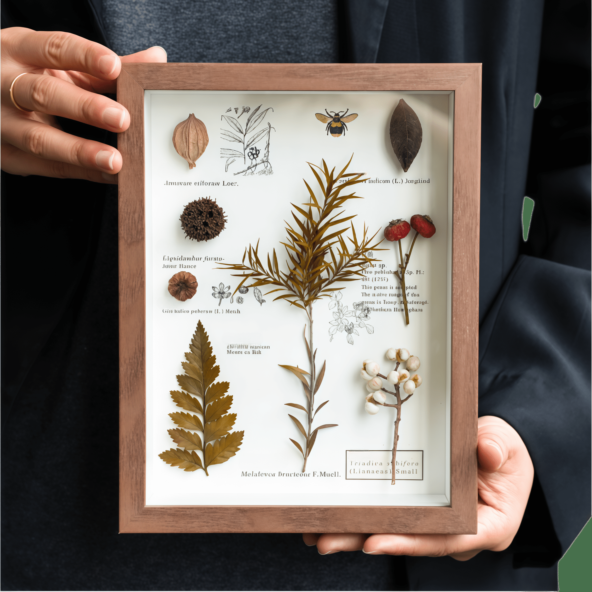"The Botanist's Journal" Pressed Flower Art Frame
