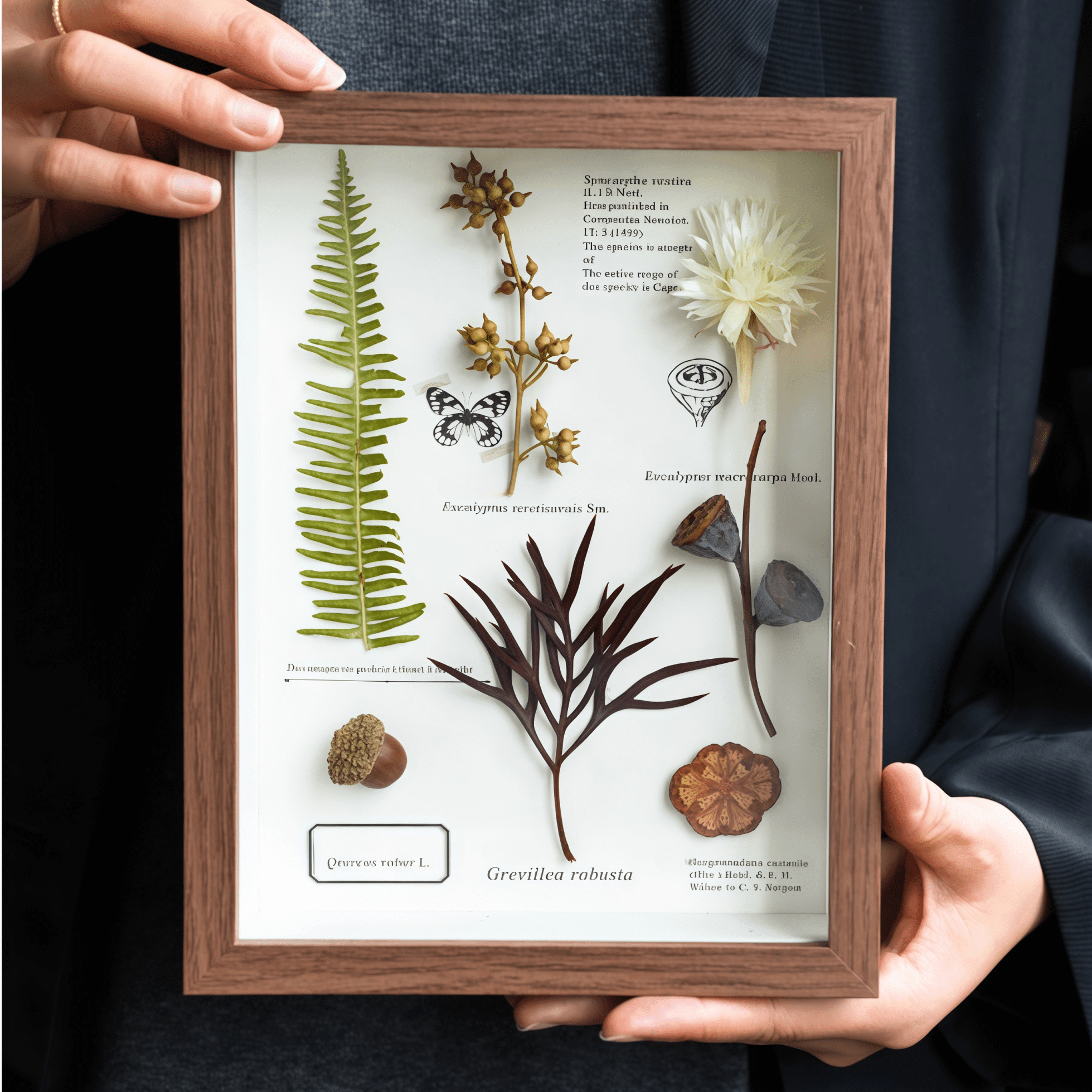 "The Botanist's Journal" Pressed Flower Art Frame