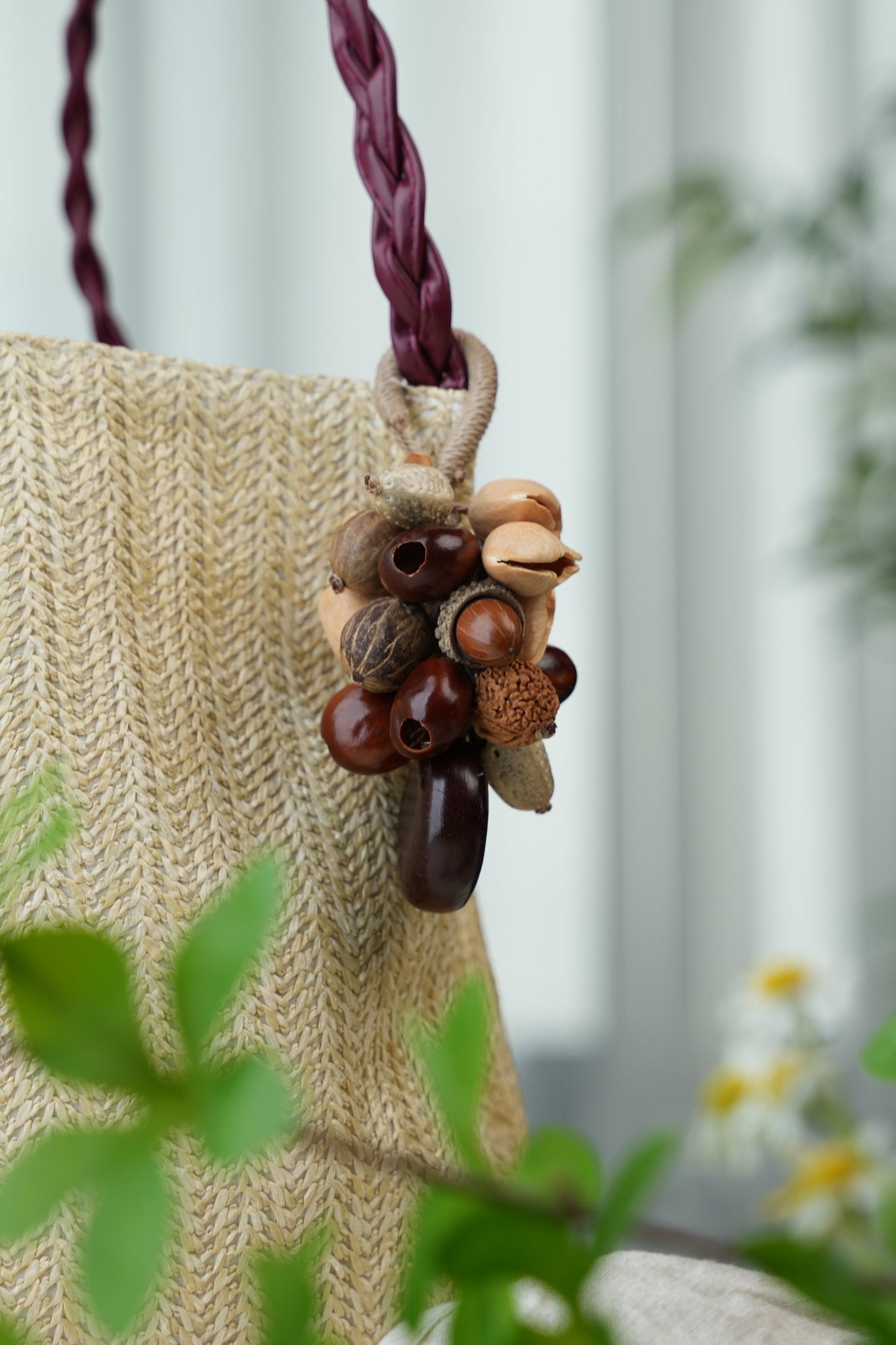 "The Bountiful Cluster" - Mixed Acorn & Nut Grape-Style Bag Charm