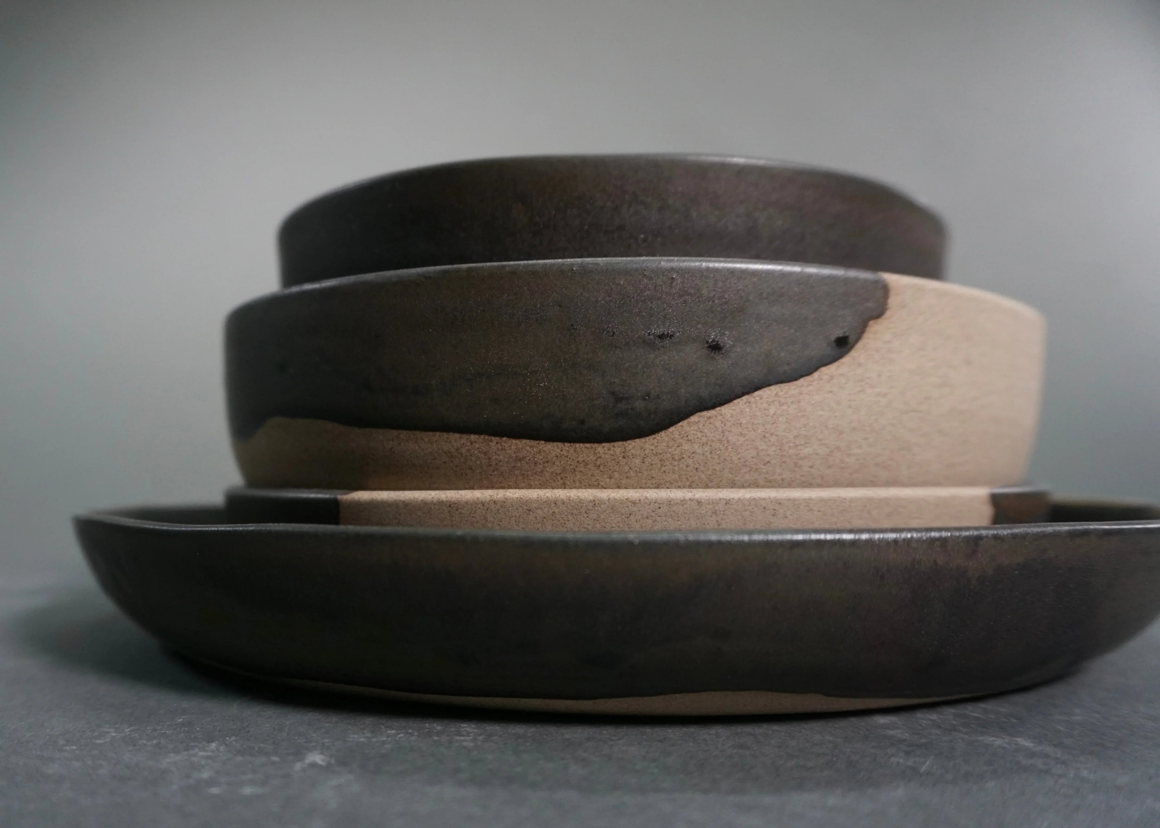 The Dinnerware Set - Gray/Black New York Handcrafted