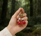 "Forest Harmony" Red Seed Earrings