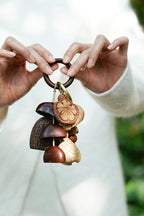 "The Forest Harvest Ring" Seed Cluster Wood Charm
