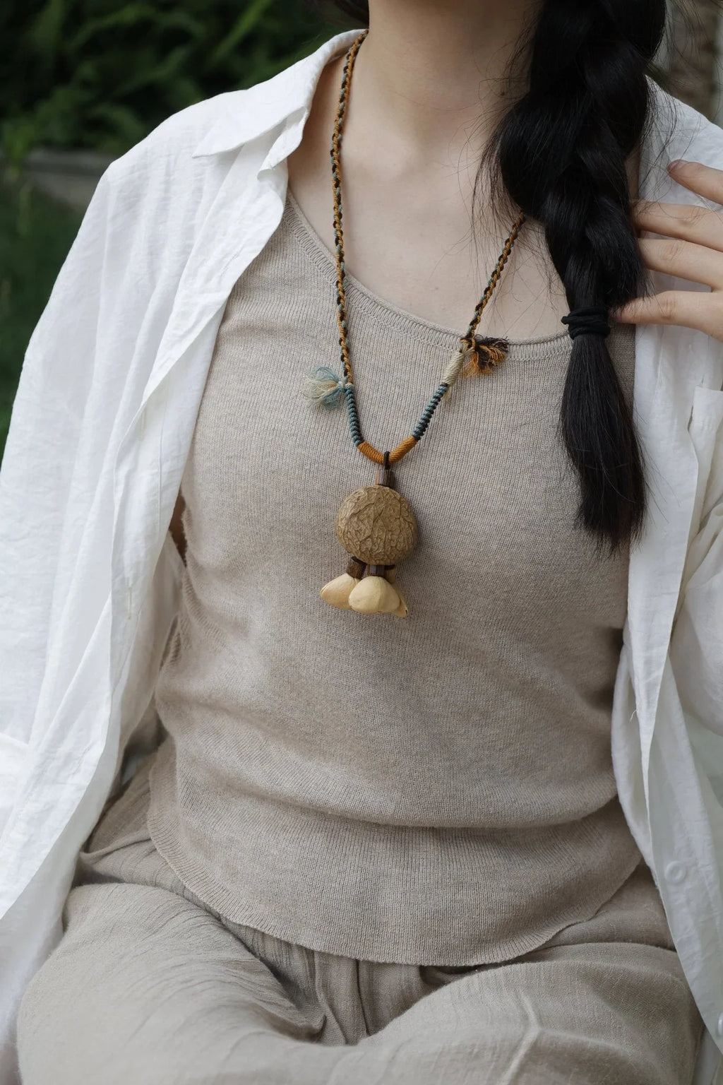 "Forest Traveler" Seed Pod Necklace